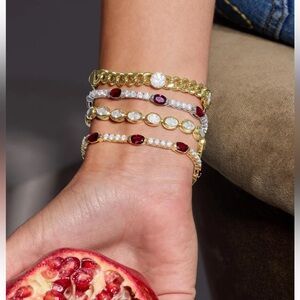 The Maven Tennis Bracelet (Ruby) NWT Melinda Maria ✨FIRM